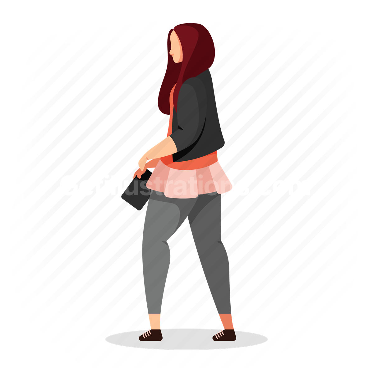 woman, skirt, handbag, bag
